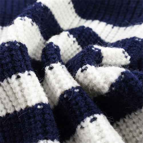 Turtleneck Knitted Striped pet clothes