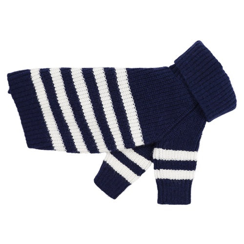 Turtleneck Knitted Striped sweater for dogs