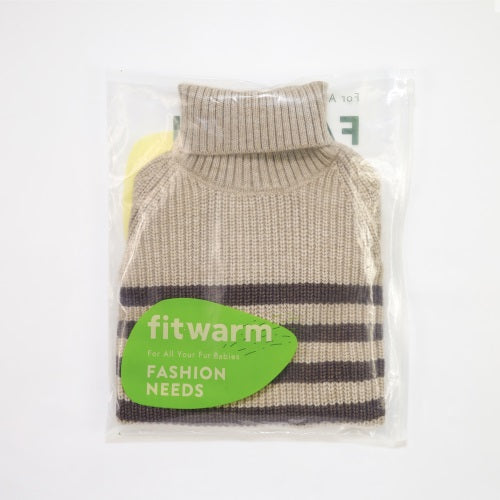 Turtleneck Knitted Striped pet apparel