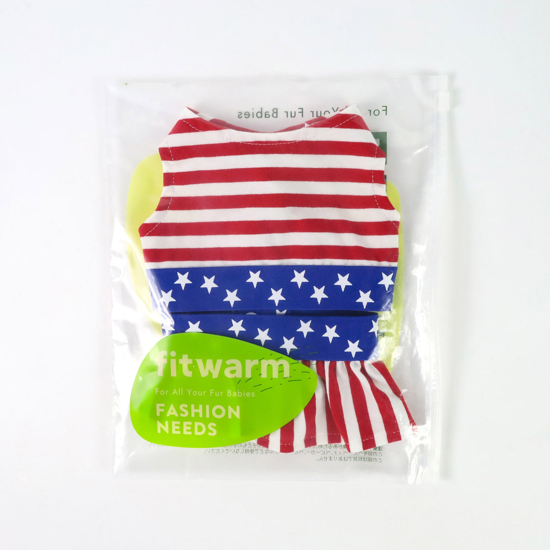 Patriotic Striped 2 Piece  clothes for dogs