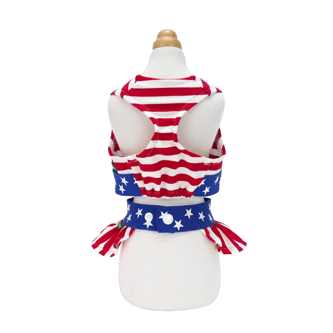 Patriotic Striped 2 Piece  Dog Dresses