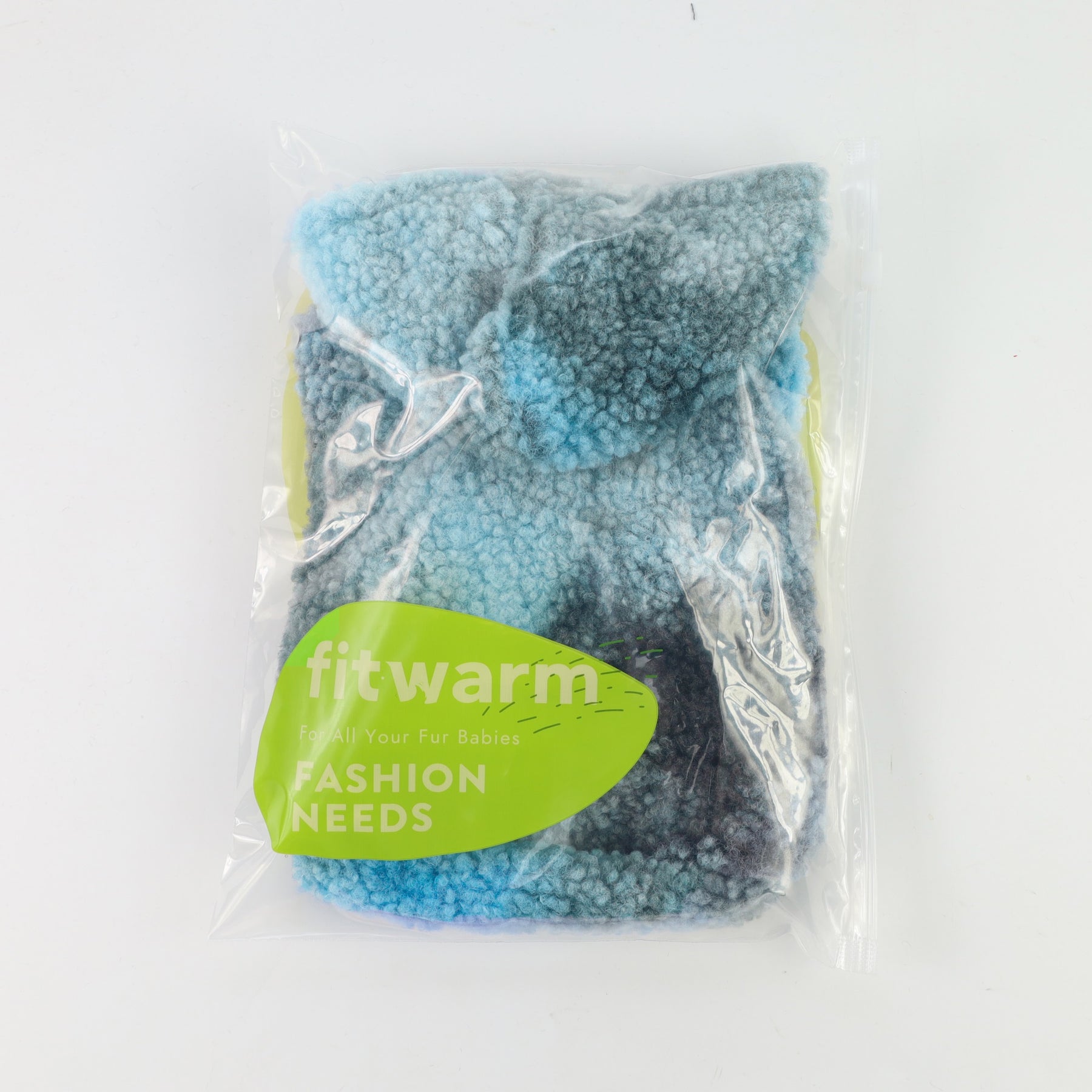 Fitwarm Tie Dye Dog Hoodie For Small Dogs - Cute Sweatshirt With Pocket, Azure Blue/Black, Size Small