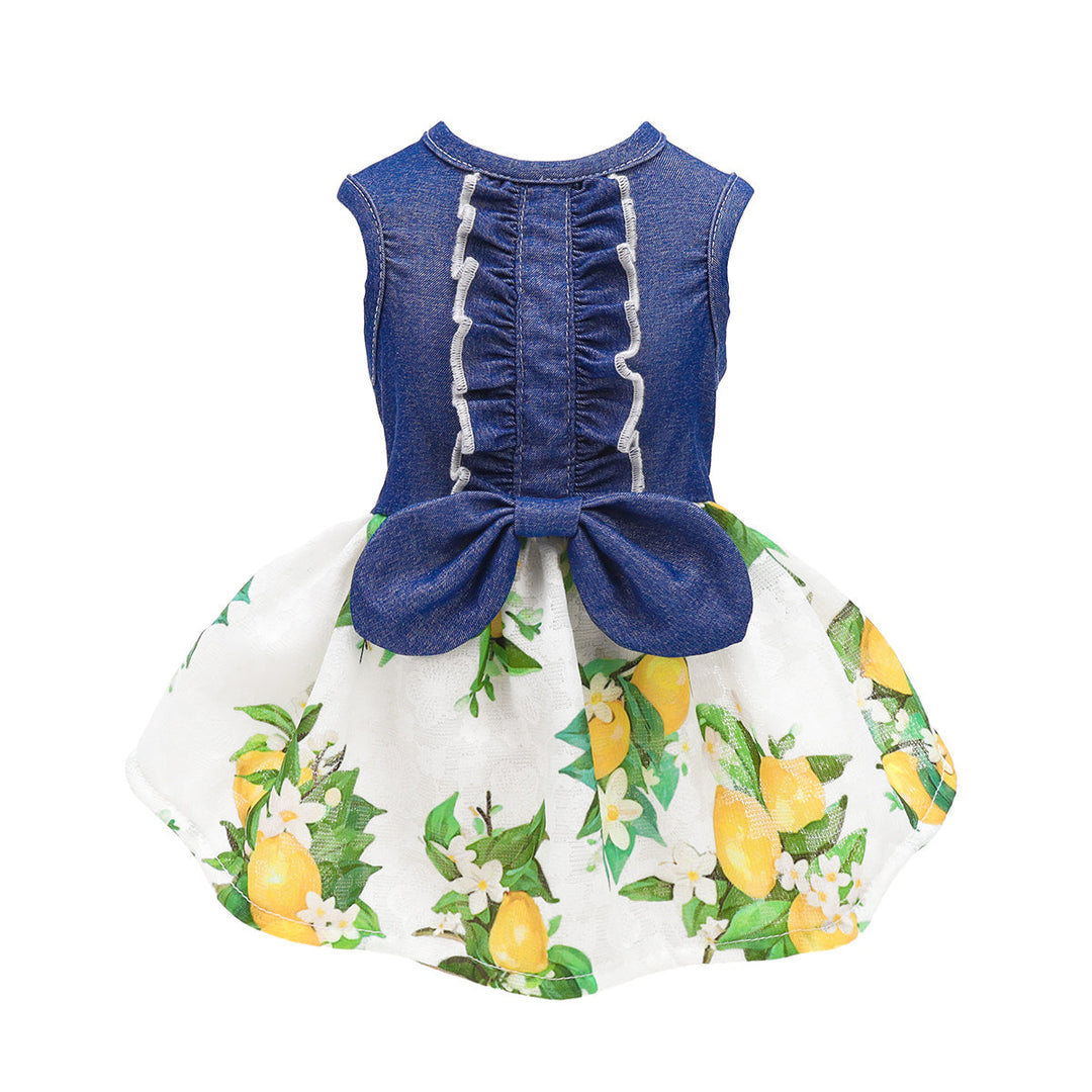 ocean denim dog dress sale Denim Lemon Dog Dress