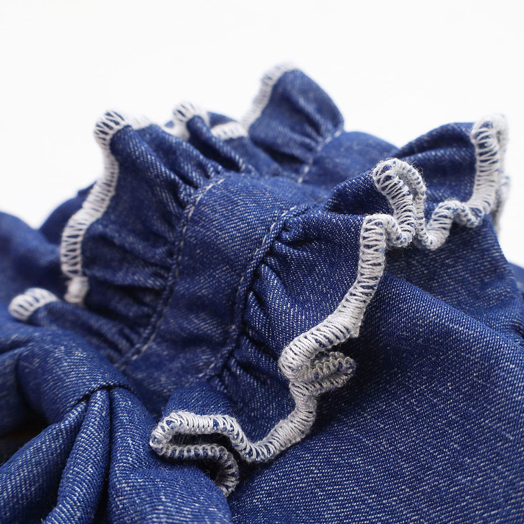 ocean denim dog dress medium Kacey Lee Denim Strappy Pet Dress for Cats and Dogs, Blue, Medium
