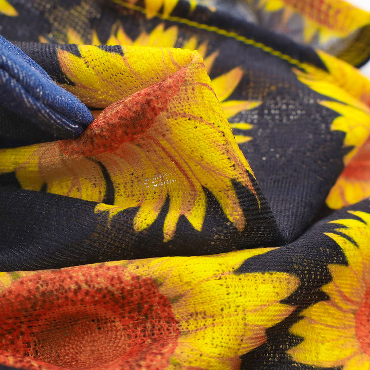 Denim Sunflower pet cloths