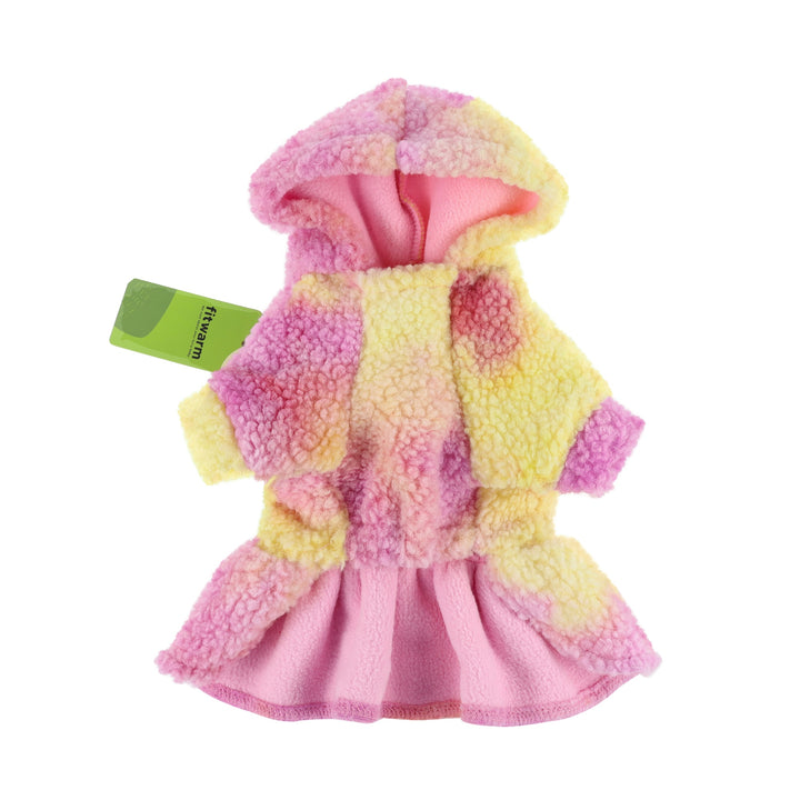 Tie Dye Sherpa Hooded pet clothes