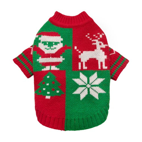 Reindeer Color Block Dog Christmas Clothes - Fitwarm