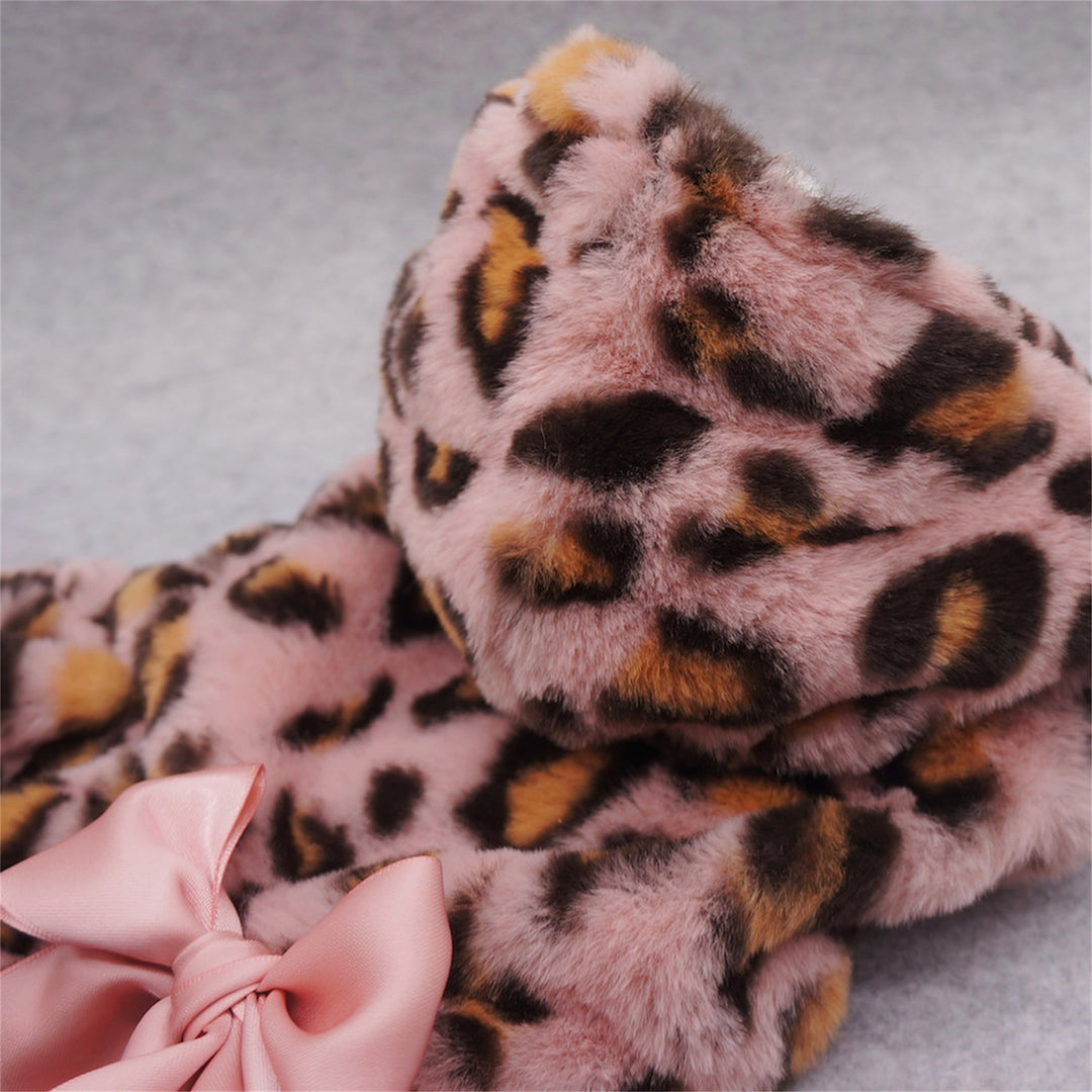 Fluffy Faux Fur Leopard dog clothing