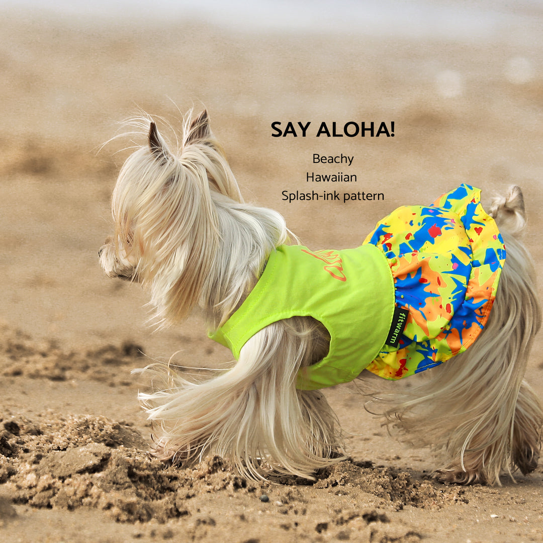Hawaiian Ruffle Dress - Tropical Pet Wear - Fitwarm Hawaiian Ruffle Dress - Tropical Pet Wear - Fitwarm