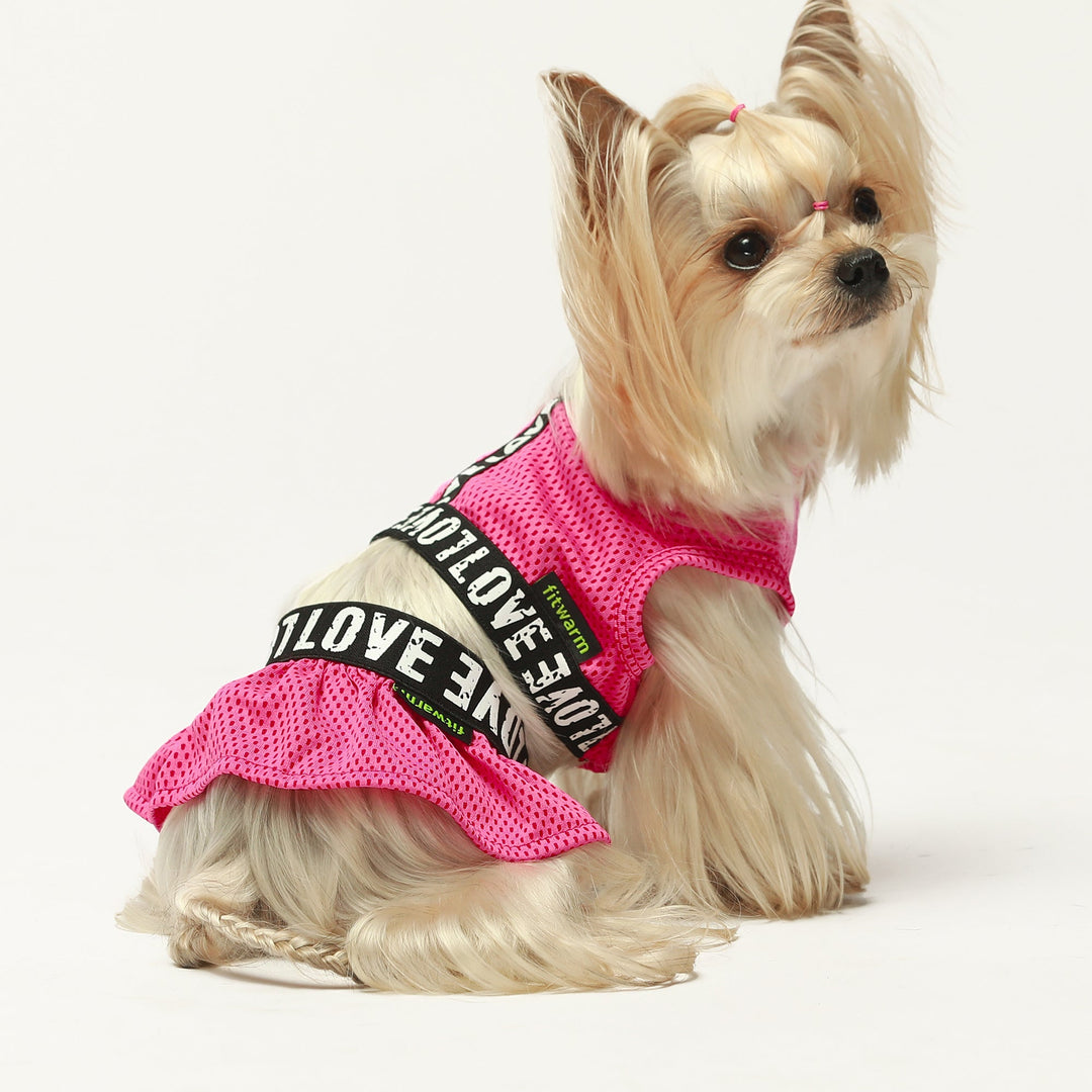 Hot Pink Athleisure Dog Dress | Small Dog Sport Outfit Fitwarm Hot Pink Athleisure Dog Dress | Small Dog Sport Outfit Fitwarm