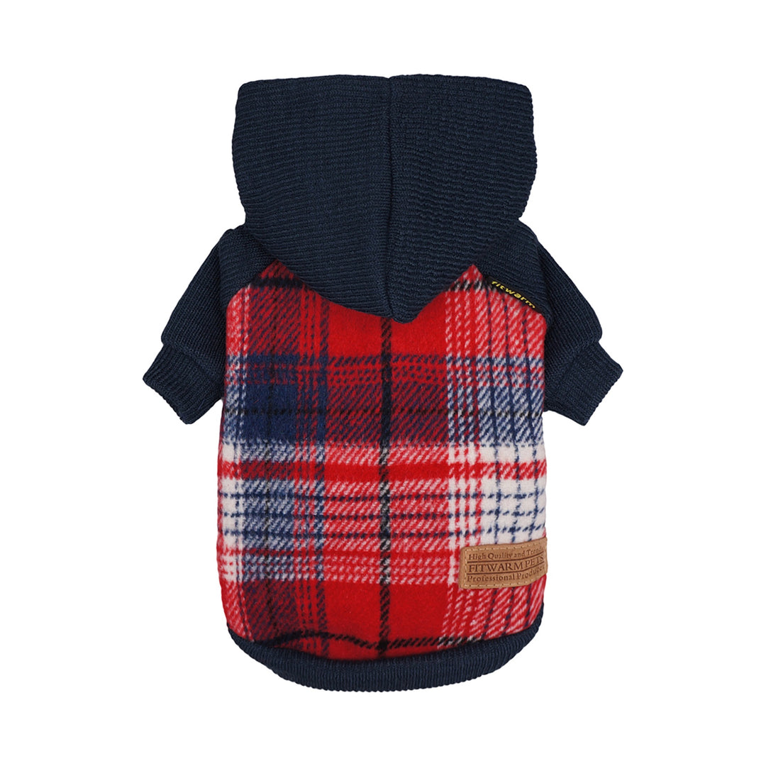 Knitted Plaid Dog Christmas Clothes Red - Fitwarm