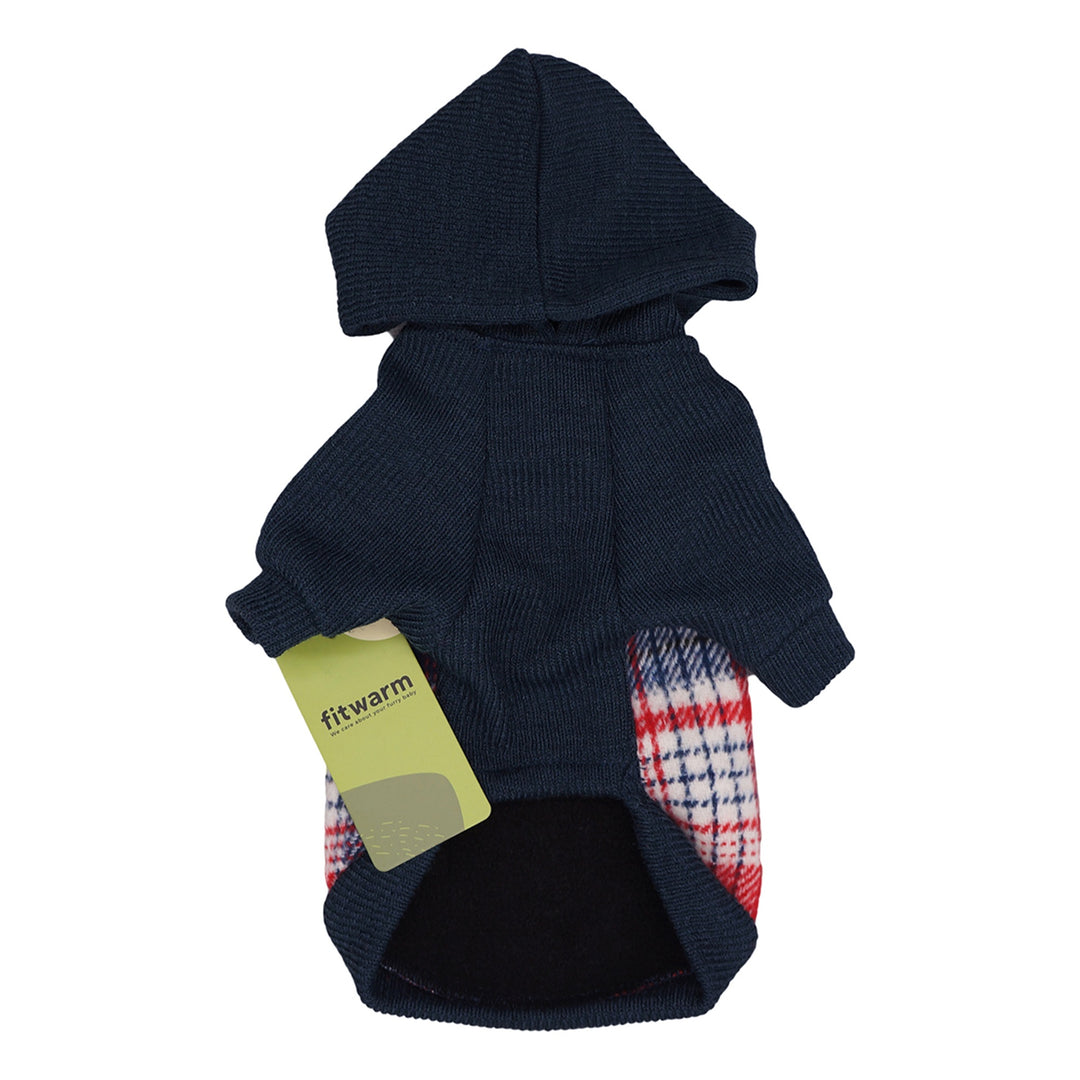 Knitted Plaid Red small dog clothes