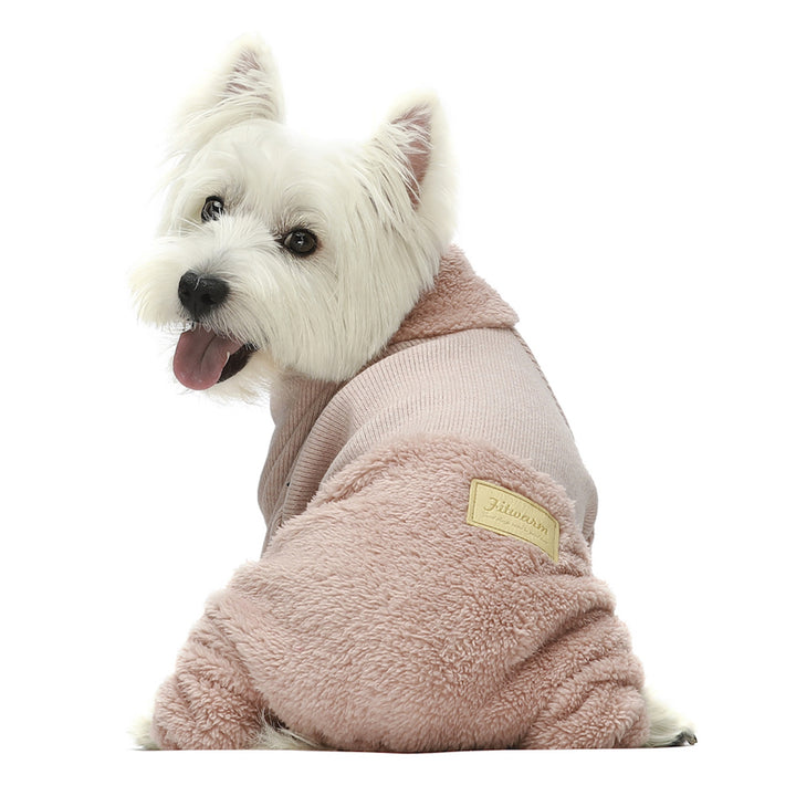 Turtleneck Fuzzy Dog Sweater Pink