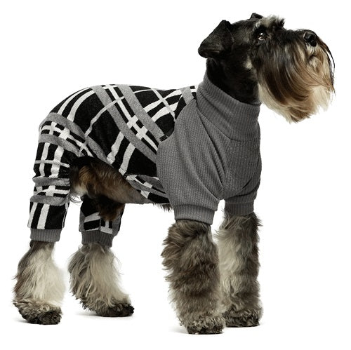 Black Argyle Dog Pajamas
