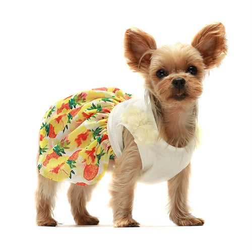 Yellow Pineapple Dog Dress